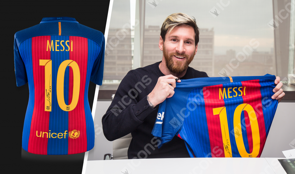 messi signed jersey